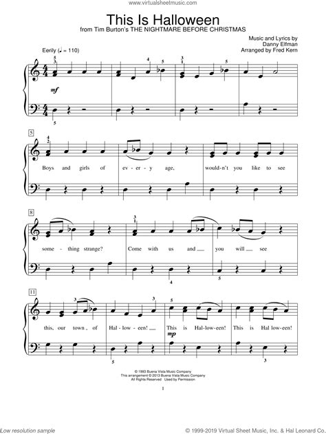 sheet music for halloween